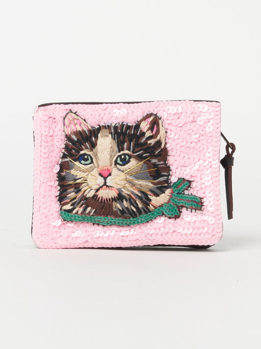 Antique cat wallet(Pink)