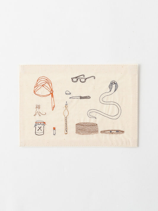 刺繍カード Essentials for any snake charmer