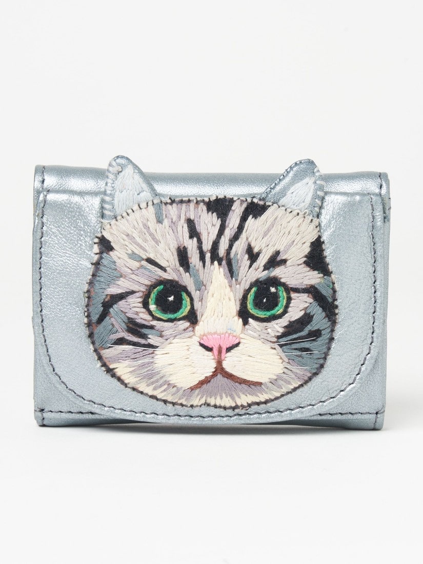 silver cat Wallet