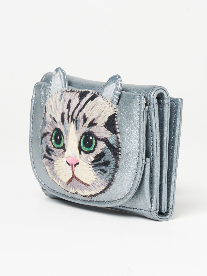 silver cat Wallet