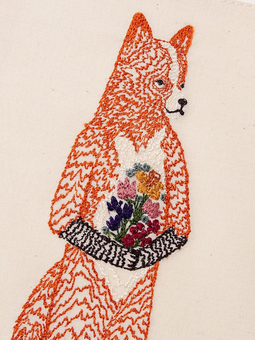 刺繍カード Fox with Flowers – H.P.FRANCE公式サイト