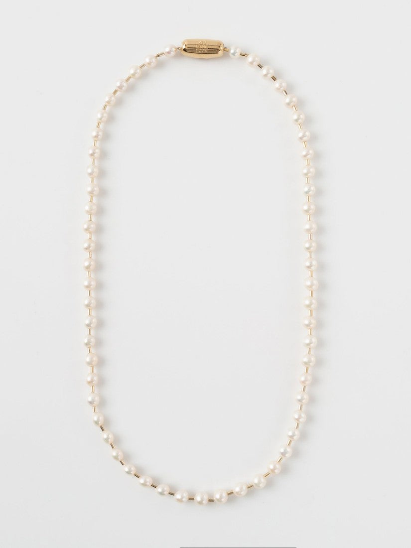 Pearl ball chain ネックレス(43cm)