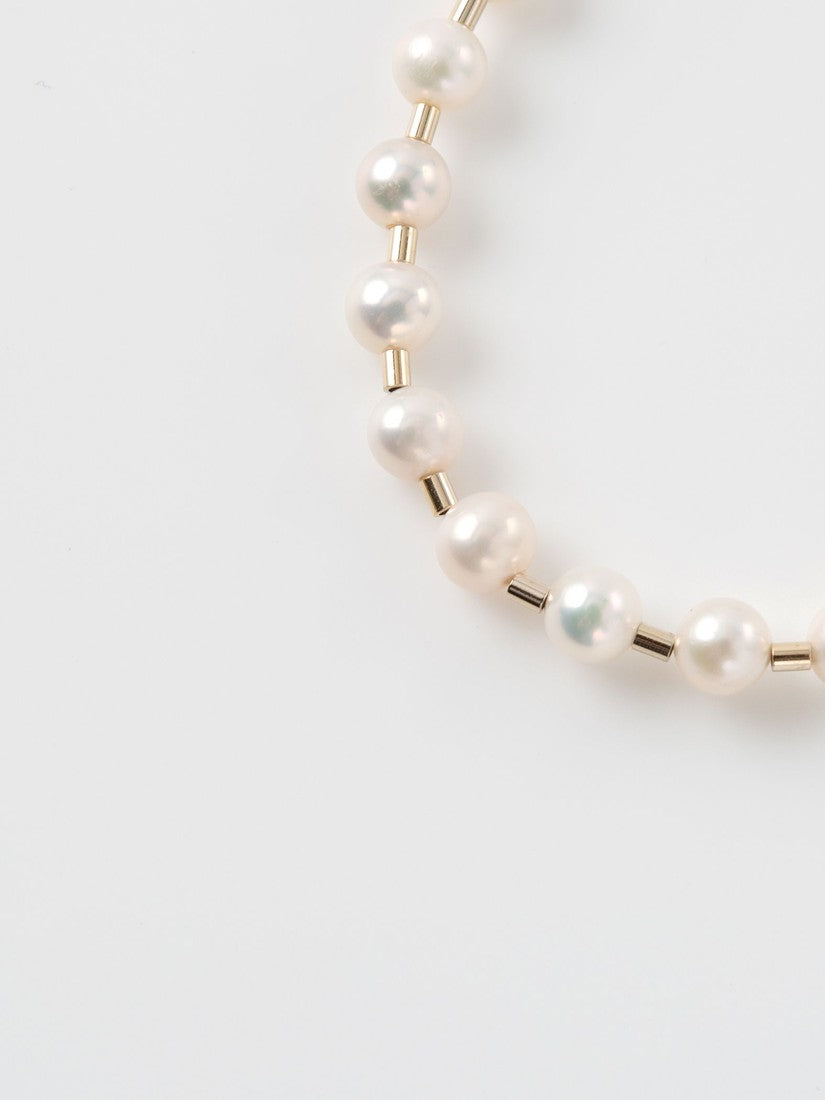 Pearl ball chain ブレスレット(18cm)