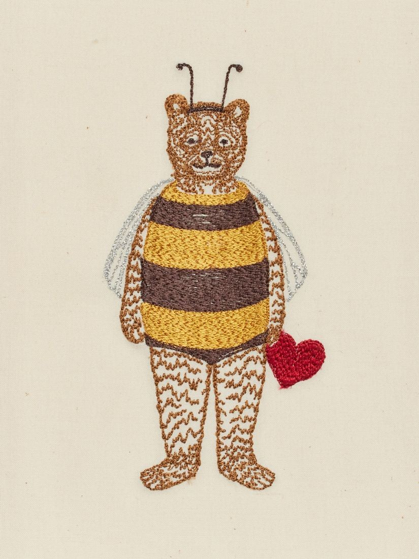 Love｜刺繍カード Bee Mine