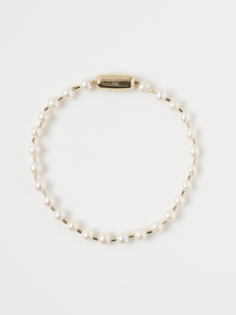Pearl ball chain ブレスレット(21cm)