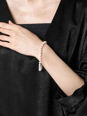 Pearl ball chain ブレスレット(21cm) –