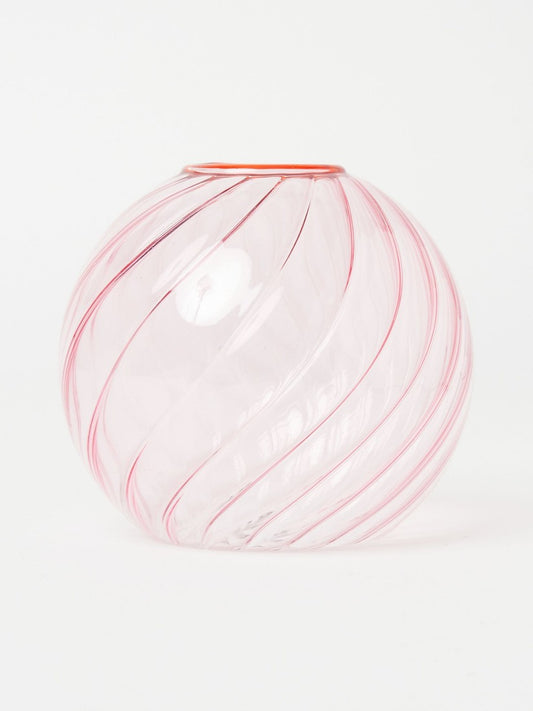 Vase spiral pink S