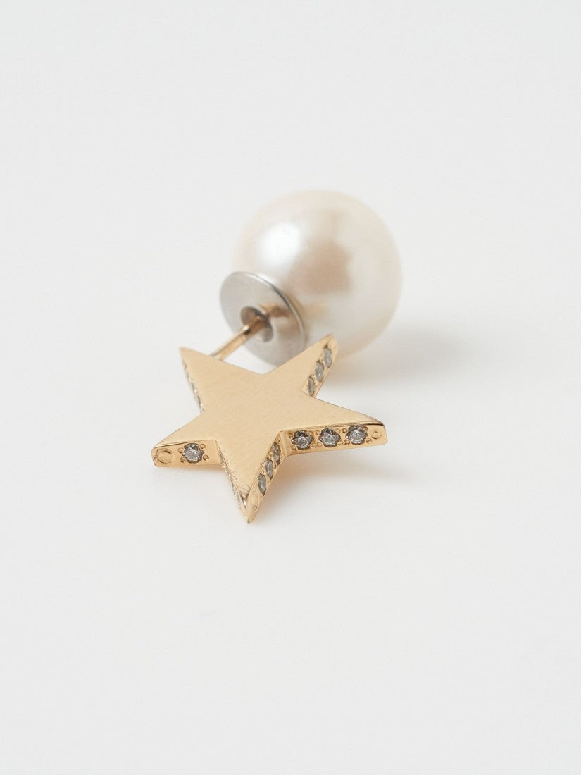 Tiny star line stone ピアス（片耳用）